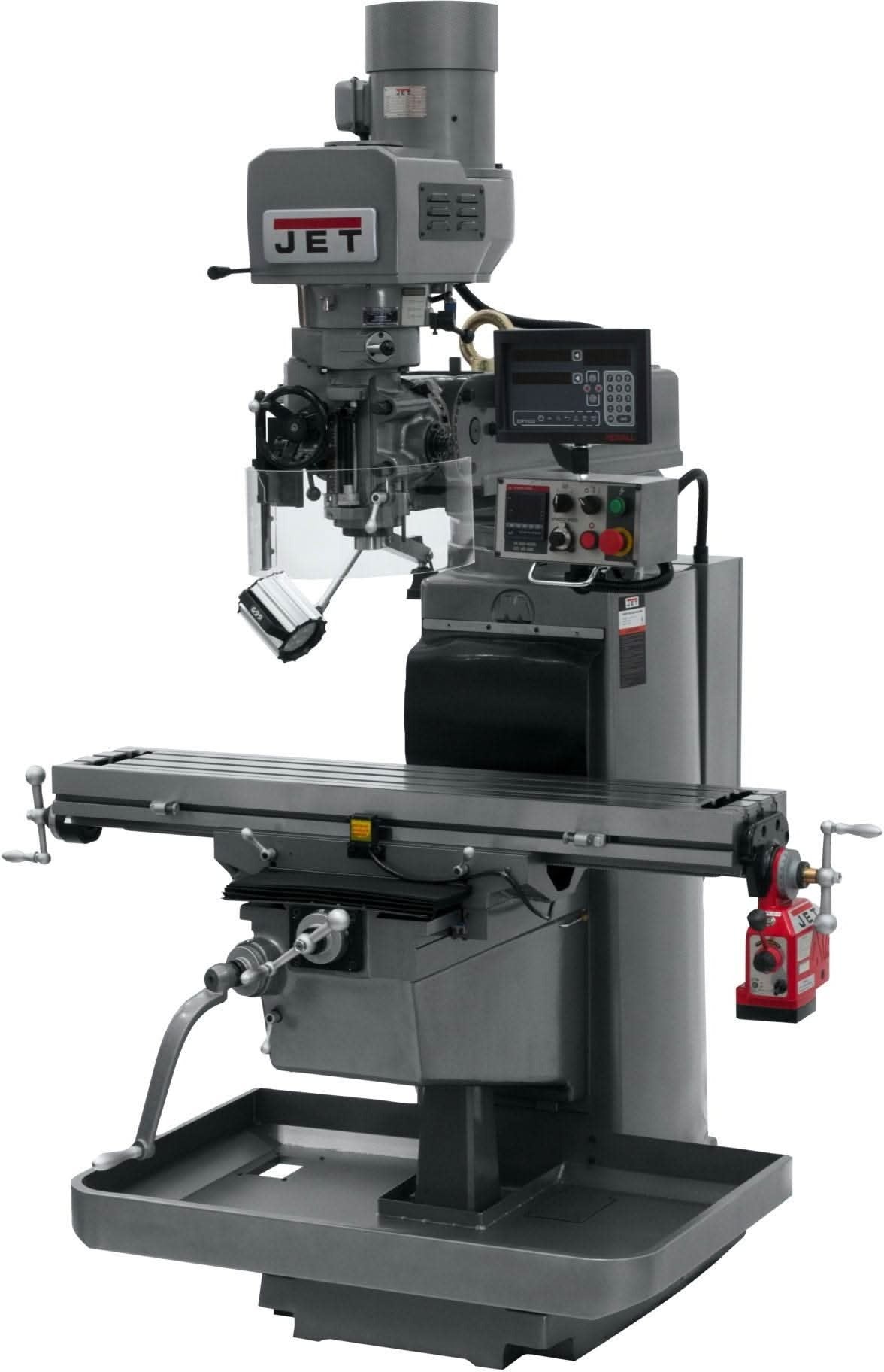 Jet Tools 690644 JTM-1050EVS2/230 Mill With 3-Axis Newall DP700 DRO (Quill) With X-Axis Powerfeed