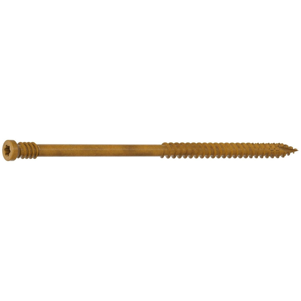 Simpson Strong-Tie FT09400MB Finish Trim Screw, #9 x 4-in. T15, Trim-Head, Quik Guard, Tan, 1000-Pack