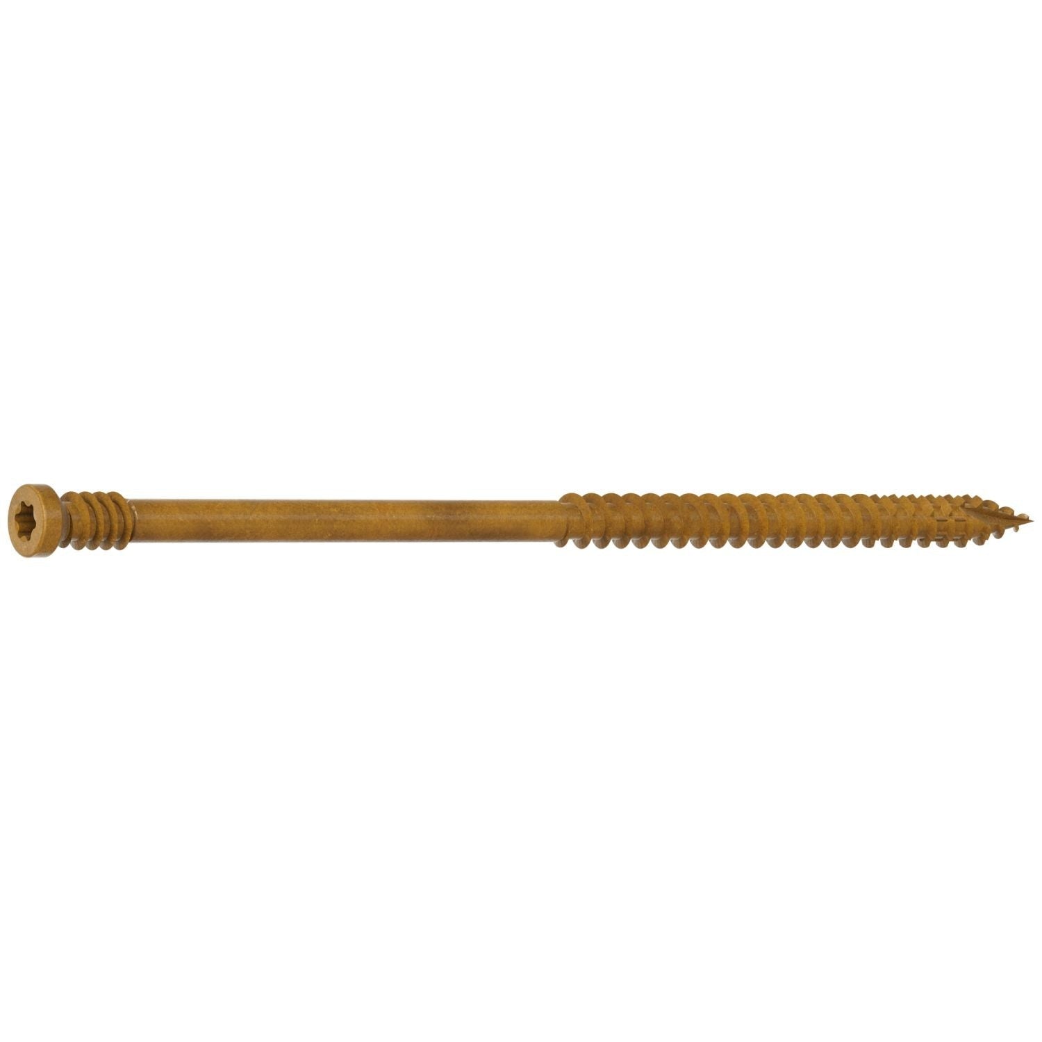 Simpson Strong-Tie FT09400MB Finish Trim Screw, #9 x 4-in. T15, Trim-Head, Quik Guard, Tan, 1000-Pack