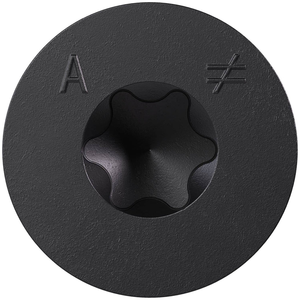Simpson Strong-Tie TNTBL25134TF Titen Turbo, 1/4-in. x 1-3/4-in. 6-Lobe Flat-Head Concrete and Masonry Screw, Black, 100-Pack