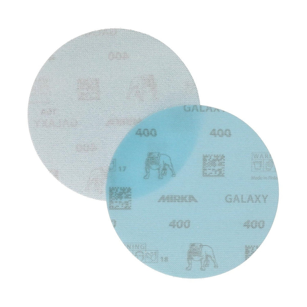 Mirka Galaxy 5-in. 400 Grit Hook and Loop Sanding Discs, 50-Pack, No-Hole (FY-612-400)