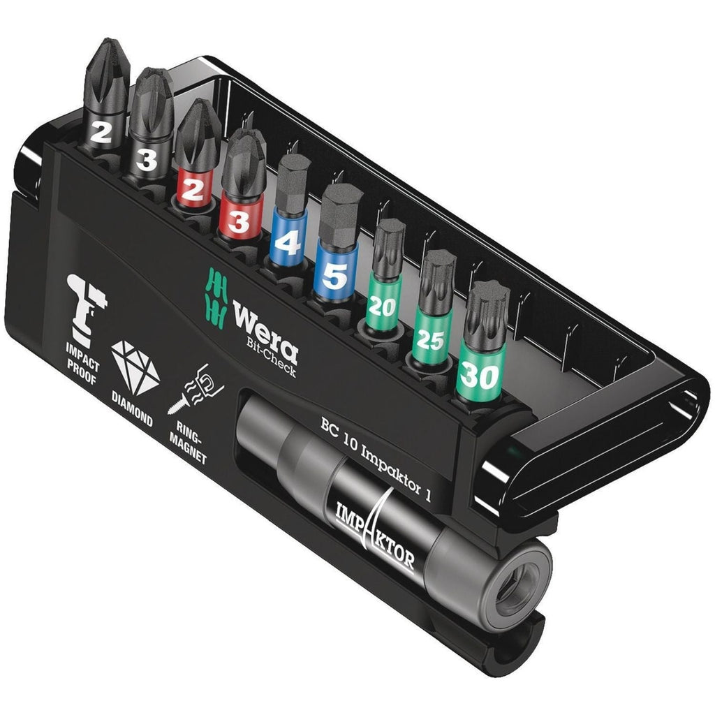 Wera Bit-Check 10 Impaktor 1 SB, 10-Pieces