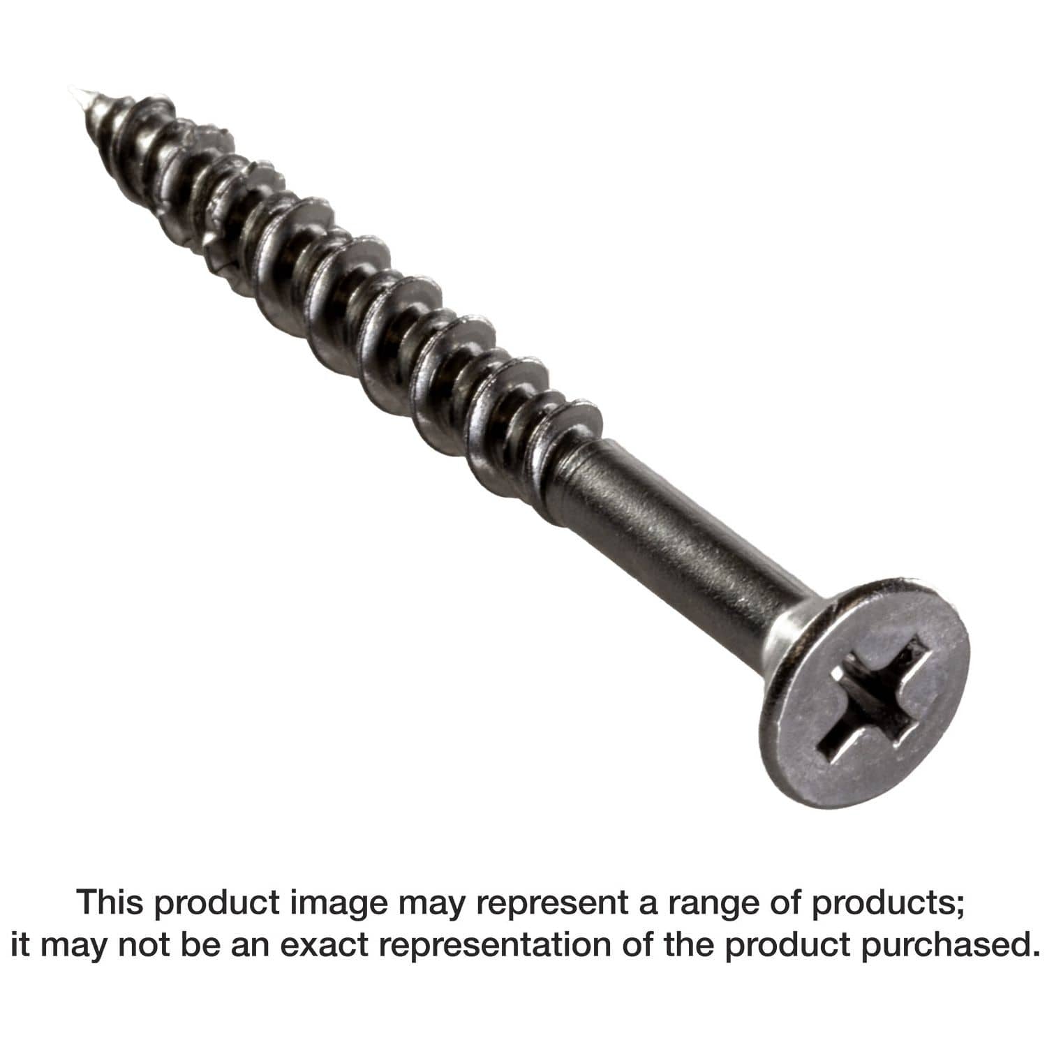 Simpson Strong-Tie T10J200FXC Marine Screw, Flat Head, #10 x 2-in. #2 Phillips Drive, Type 316, 100-Pack