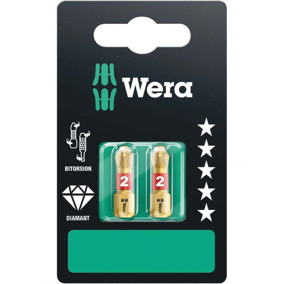Wera 851/1 Bdc SB Bit, Ph 2x25-mm., 2-Pieces