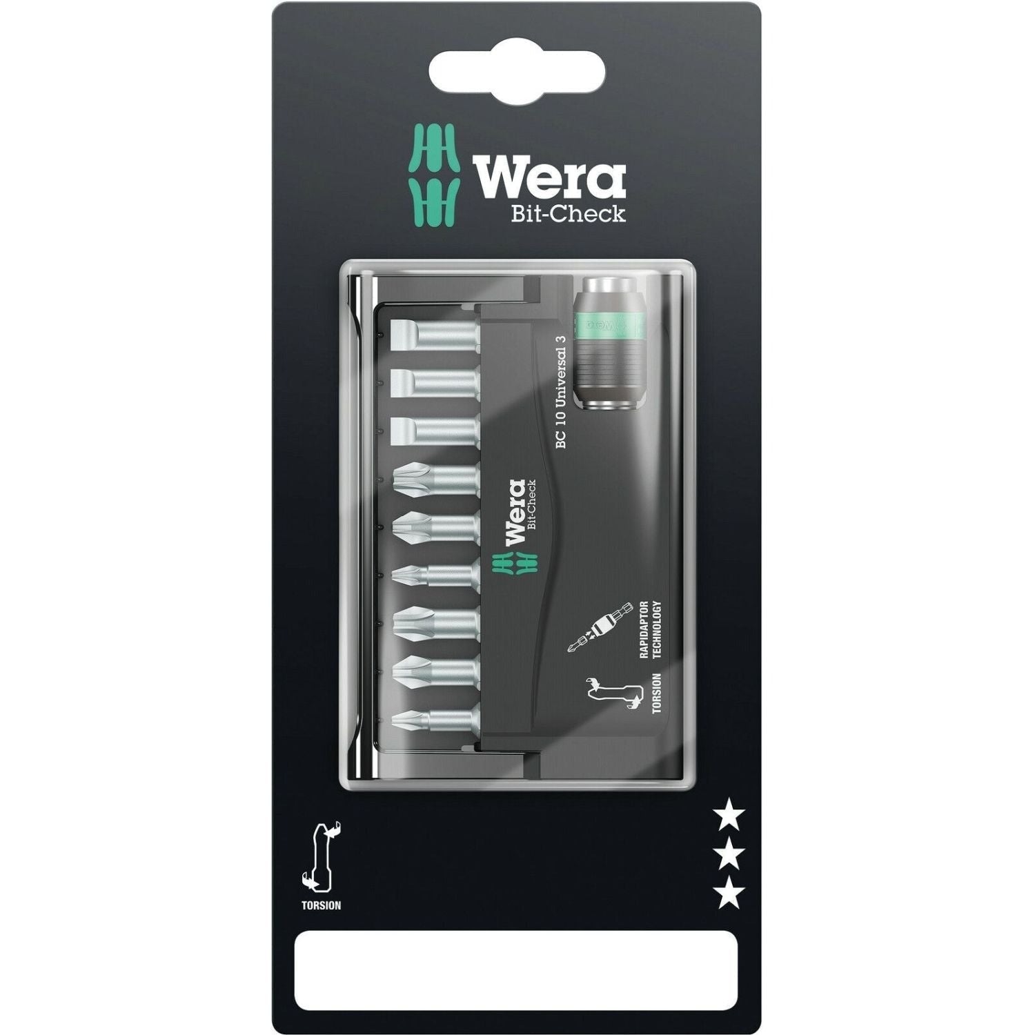 Wera Bit-Check 10 Universal 3 SB, 10-Pieces