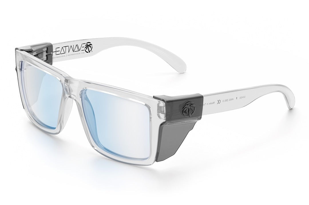 Heat Wave VISE Z87 Vapor Clear Frame Blue Light Blocking Lens Sunglasses
