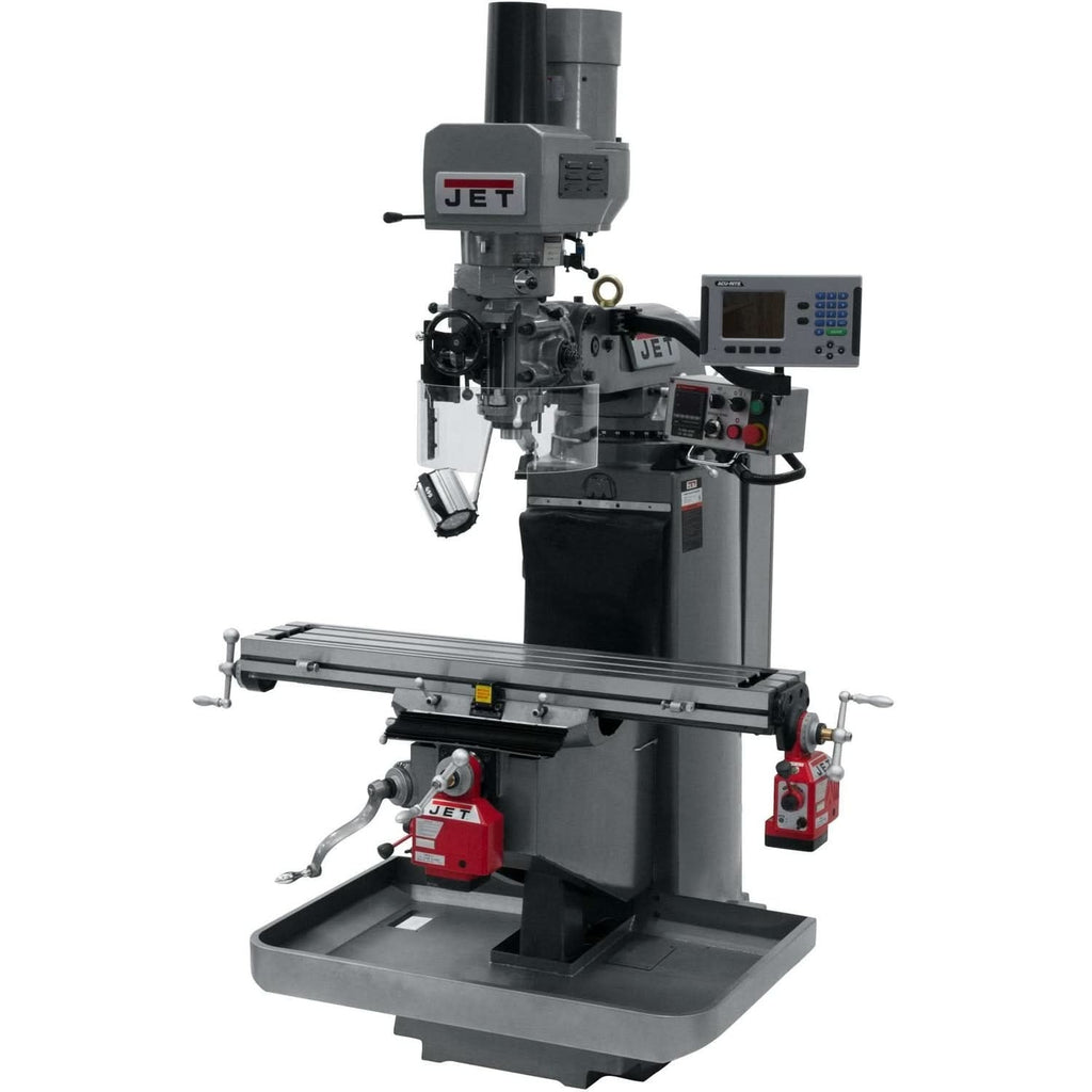 Jet Tools 690533 JTM-949EVS Mill With 3-Axis Acu-Rite 200S DRO (Quill) With X and Y-Axis Powerfeeds