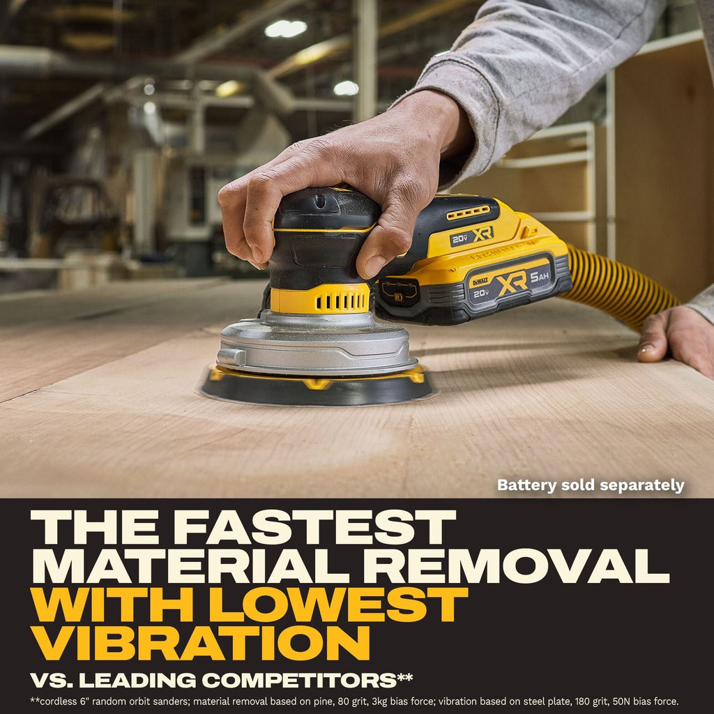 DEWALT 20V MAX XR 6-in. Random Orbital Sander, Tool Only (DCW230B)