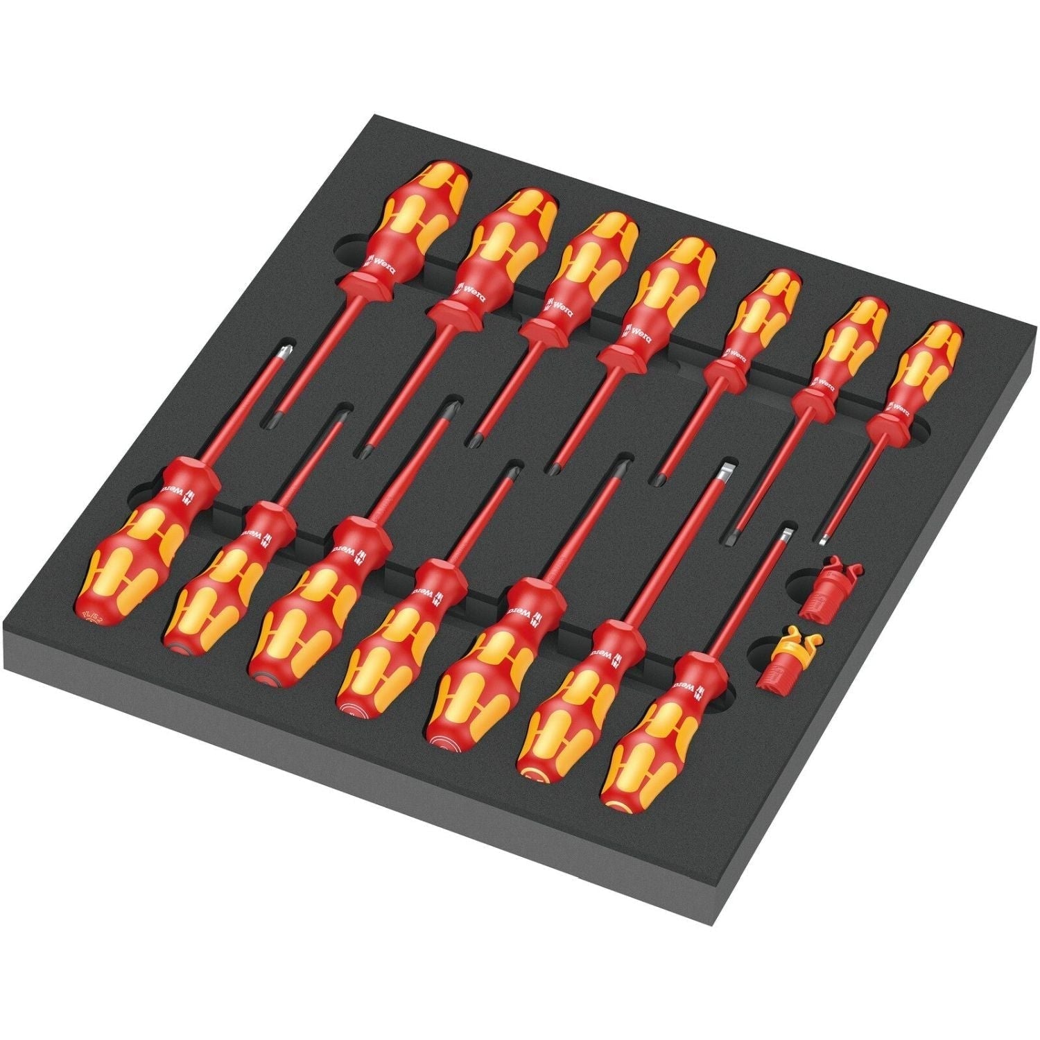 Wera 9711 Foam Insert VDE Screwdriver Set 1, 16-Pieces