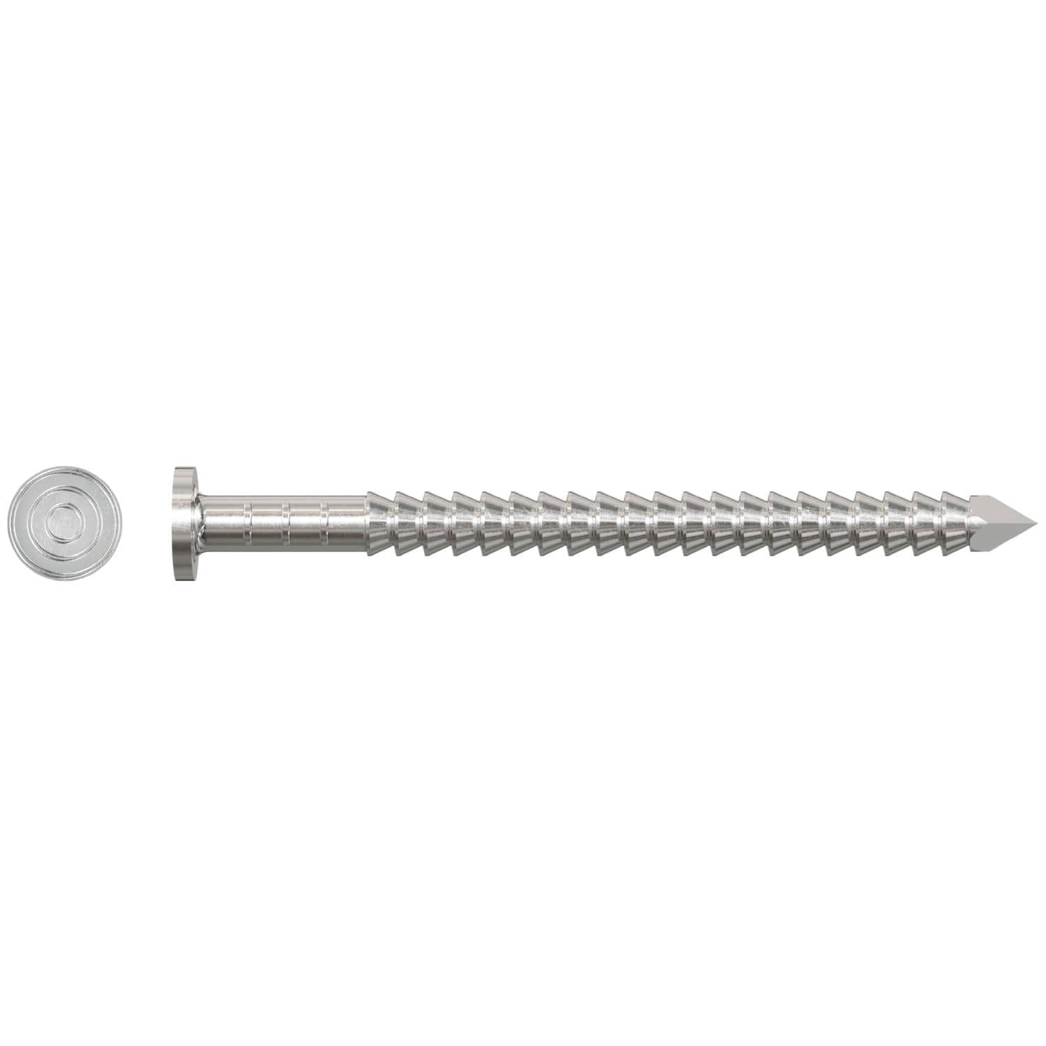 Simpson Strong-Tie T3KR51 Premium Siding Nail, 1-1/4-in. x 5/32-in. Head Dia., Type 316 Stainless Steel, 1-lb.