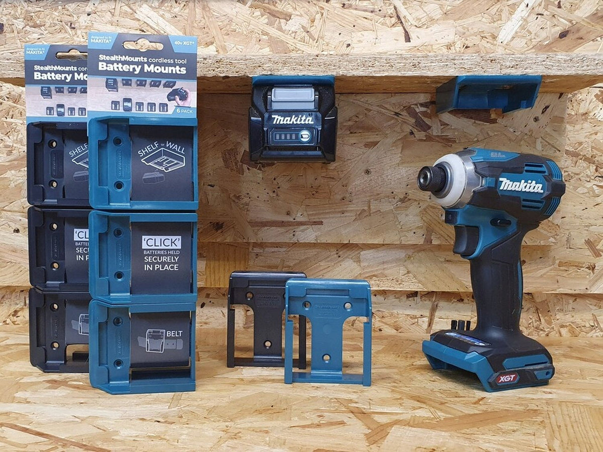 StealthMounts Battery Mounts for Makita 40V XGT, 6-Pack