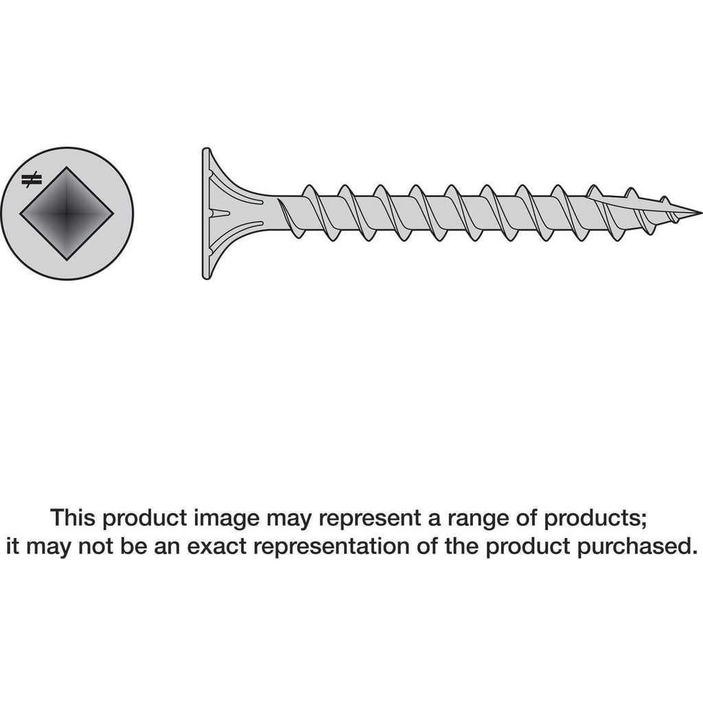 Simpson Strong-Tie T08C225WQ-RP200 Fiber-Cement Screw, #8 x 2-1/4-in. #2 Square Wafer-Head, Type 316, 200-Pack