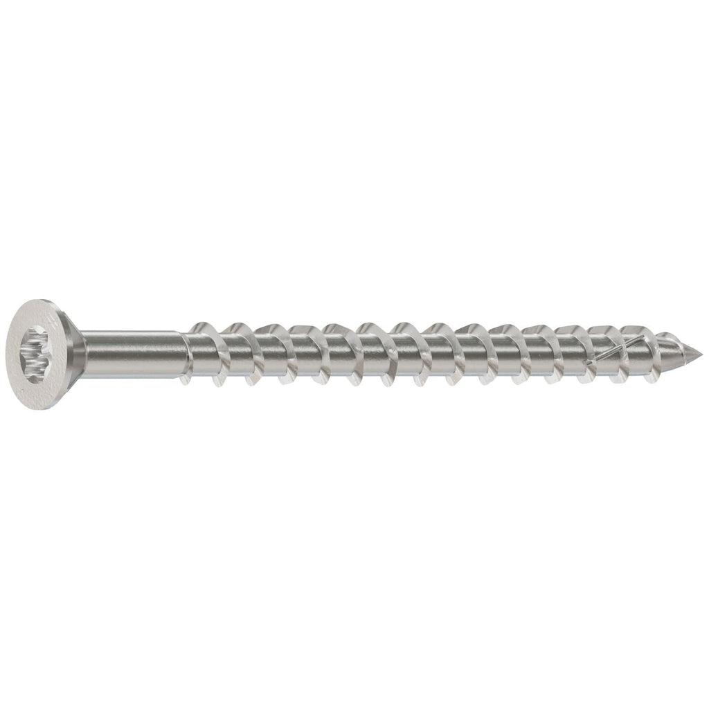Simpson Strong-Tie T10250DWP Deck-Drive DWP WOOD SS Screw, #10 x 2-1/2-in. T-25, Flat Head, Type 316, 50-Pack