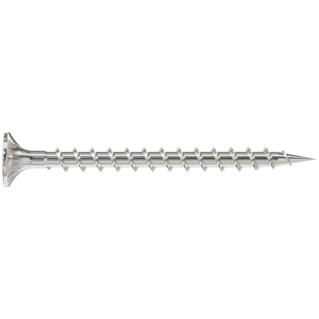 Simpson Strong-Tie T08C225WQC Fiber-Cement Screw, #8 x 2-1/4-in. #2 Square Wafer-Head, Type 316, 2000-Pack
