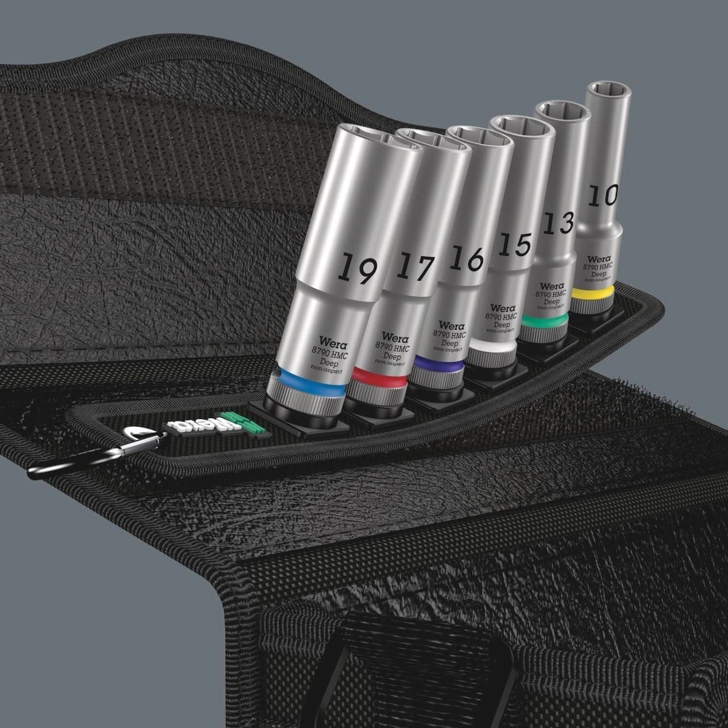 Wera Belt C Deep 1 Socket Set, 1/2-in. Drive, 6-Pieces