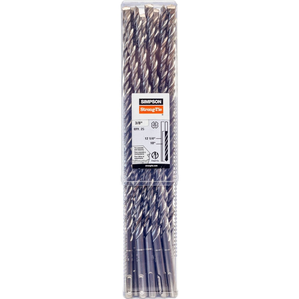 Simpson Strong-Tie MDPL03712-R25 3/8-in. x 12-1/4-in. SDS-plus Shank Drill Bit, 25-Pack