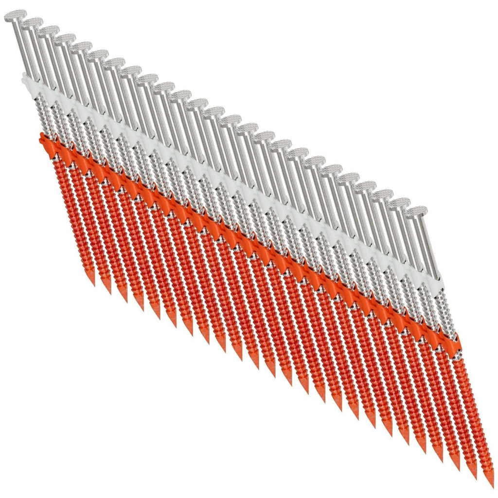 Simpson Strong-Tie S10A350CNB 20°–22° Plastic Strip, Full Round Head, Ring-Shank Nail, 3-1/2-in. x .131-in. Type 304, 4000-Pack