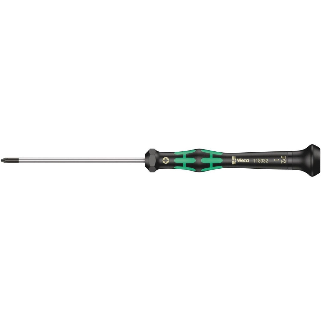 Wera 2055 Pz Screwdriver For Pozidriv Screws For Electronic Applications, Pz 1x80-mm.