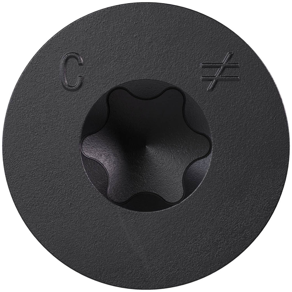 Simpson Strong-Tie TNTBL25234TF Titen Turbo, 1/4-in. x 2-3/4-in. 6-Lobe Flat-Head Concrete and Masonry Screw, Black, 100-Pack