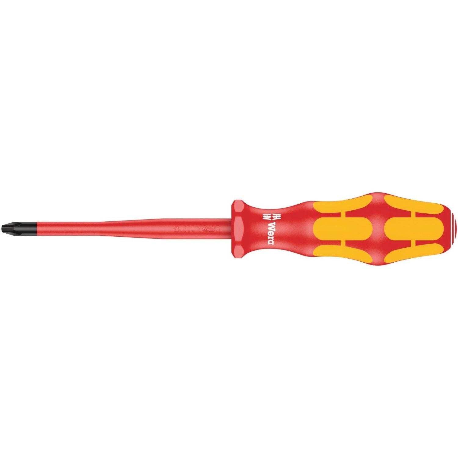 Wera 162 Iss Ph VDE Insulated Screwdriver With Reduced Blade Diameter For Phillips Screws, Ph 2x100-mm.