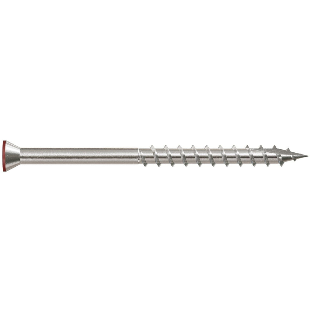 Simpson Strong-Tie T07225FT70RD01 Trim-Head Screw, 6-Lobe Drive, #7 x 2-1/4-in. T-15 Type 316, Red 01, 70-Pack