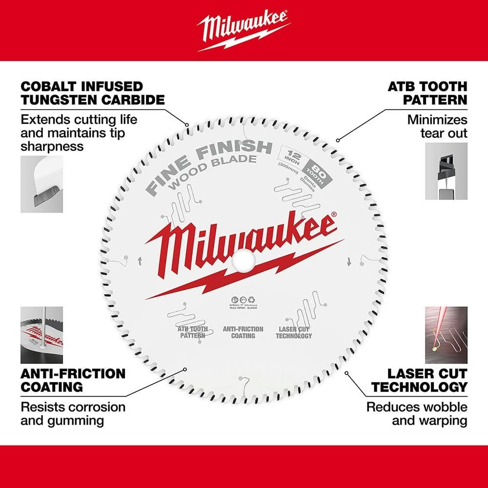 Milwaukee 48-40-1036 10 in. 40-Tooth + 60-Tooth Two-Pack Circular Saw Blades