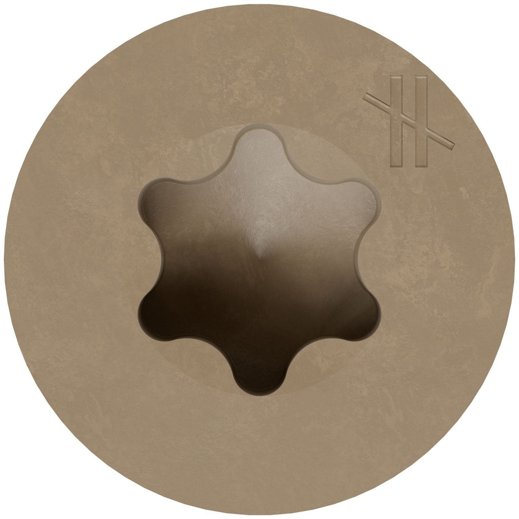 Simpson Strong-Tie DSVT312MB Deck-Drive DSV WOOD Screw, #10 x 3-1/2-in. T-25, Flat Head, Quik Guard, Tan, 1000-Pack