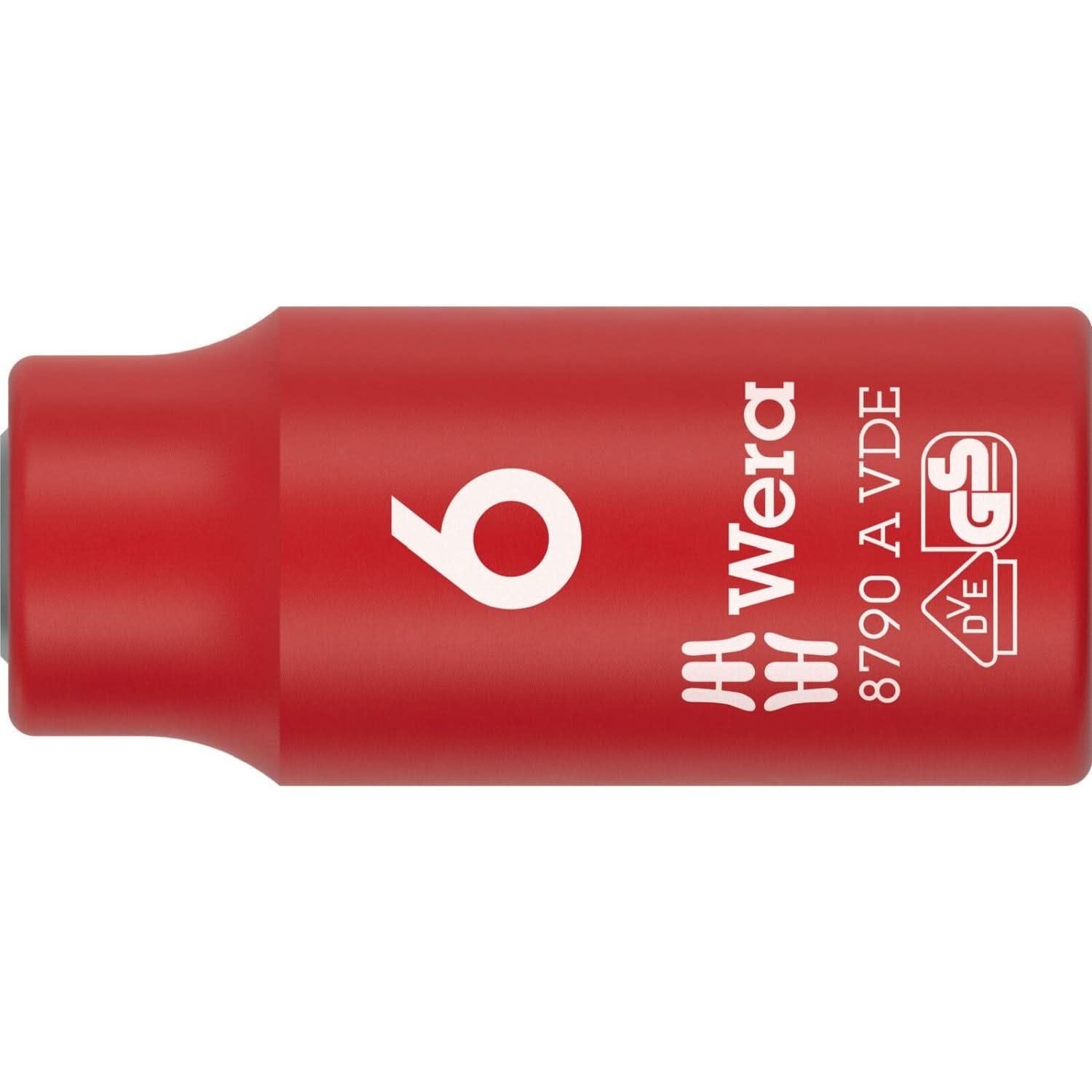 Wera 8790 A VDE Zyklop Socket, Insulated, With 1/4-in. Drive, 6x41-mm.