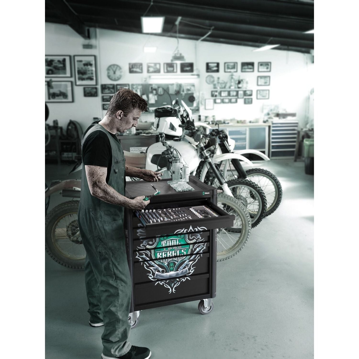 Wera 9700 Tool Rebel Roller Cabinet 1, 94-Pieces