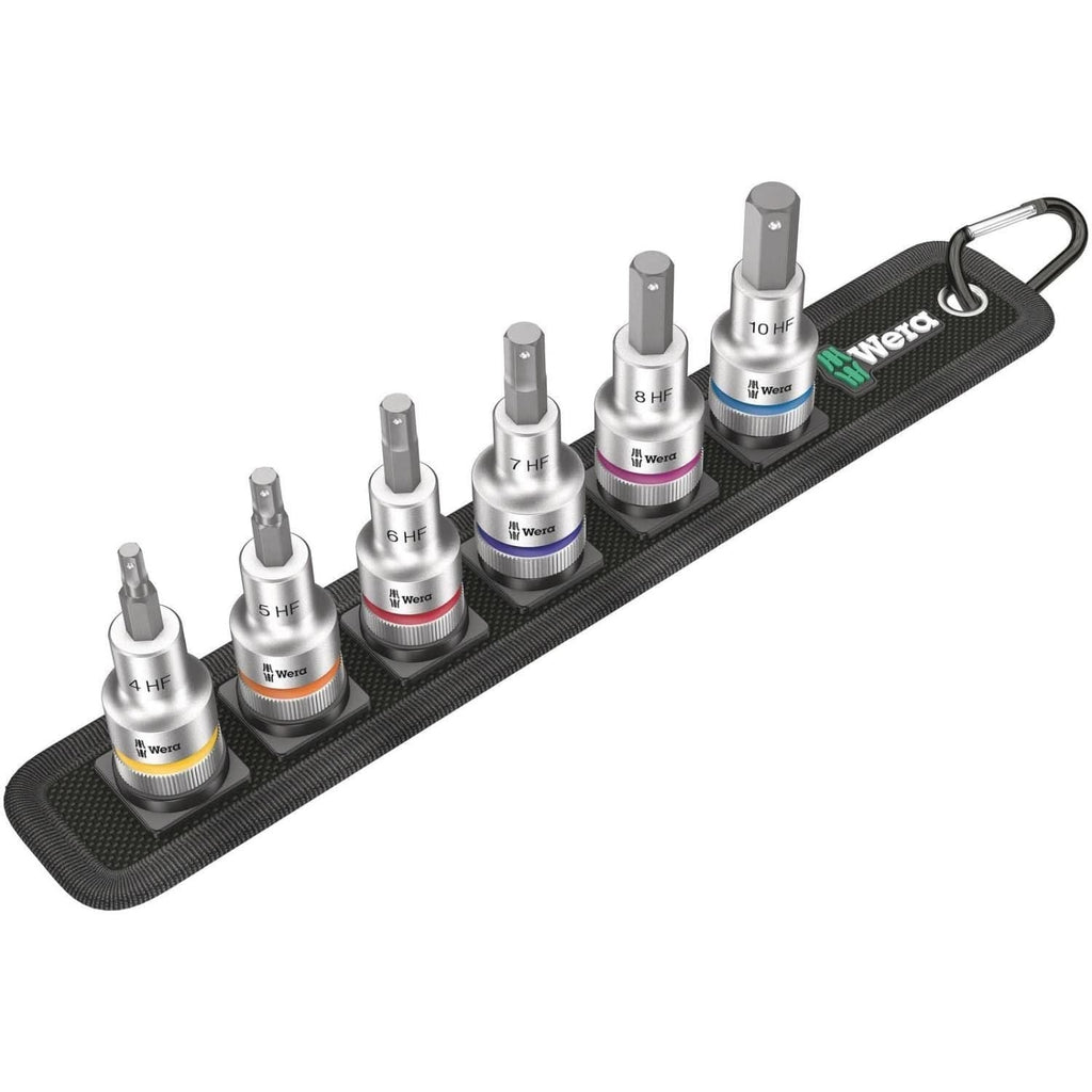 Wera Belt C 2 Zyklop In-Hex-Plus Bit Socket Set With Holding Function, 1/2-in. Drive, 6-Pieces
