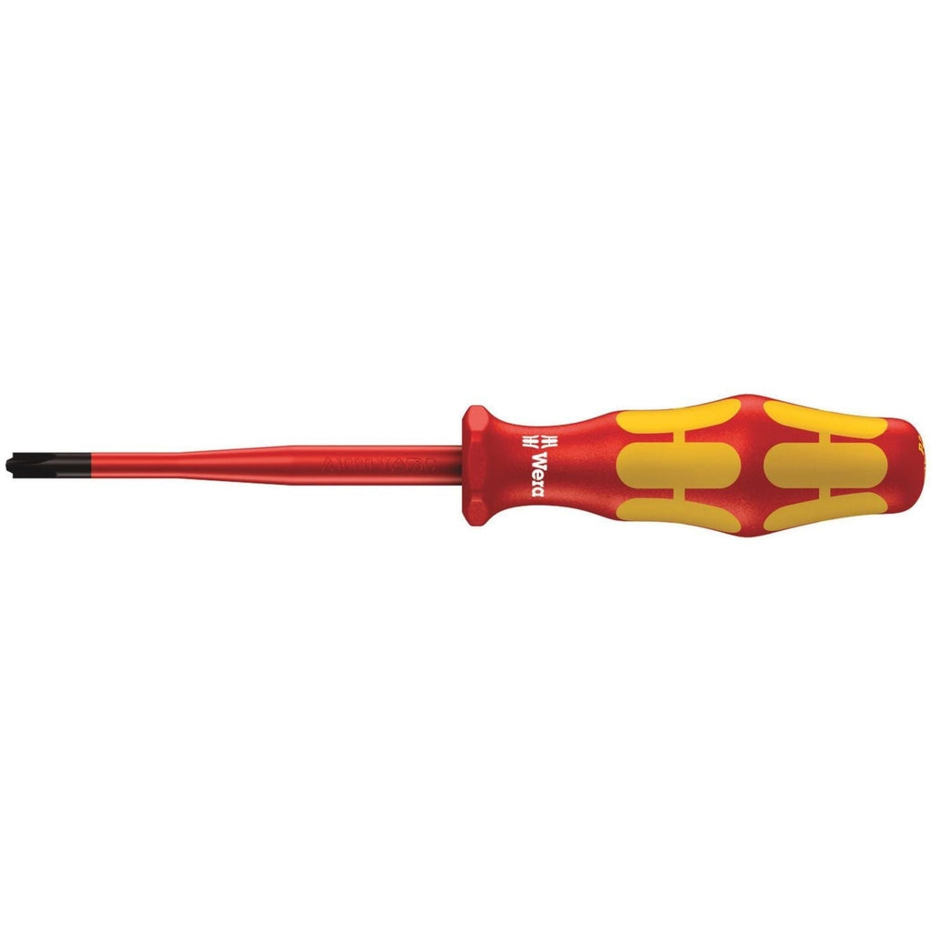 Wera 165 Iss Pz/S VDE Insulated Screwdriver With Reduced Blade Diameter For Plusminus Screws (Pozidriv/Slotted), # 1x80-mm.