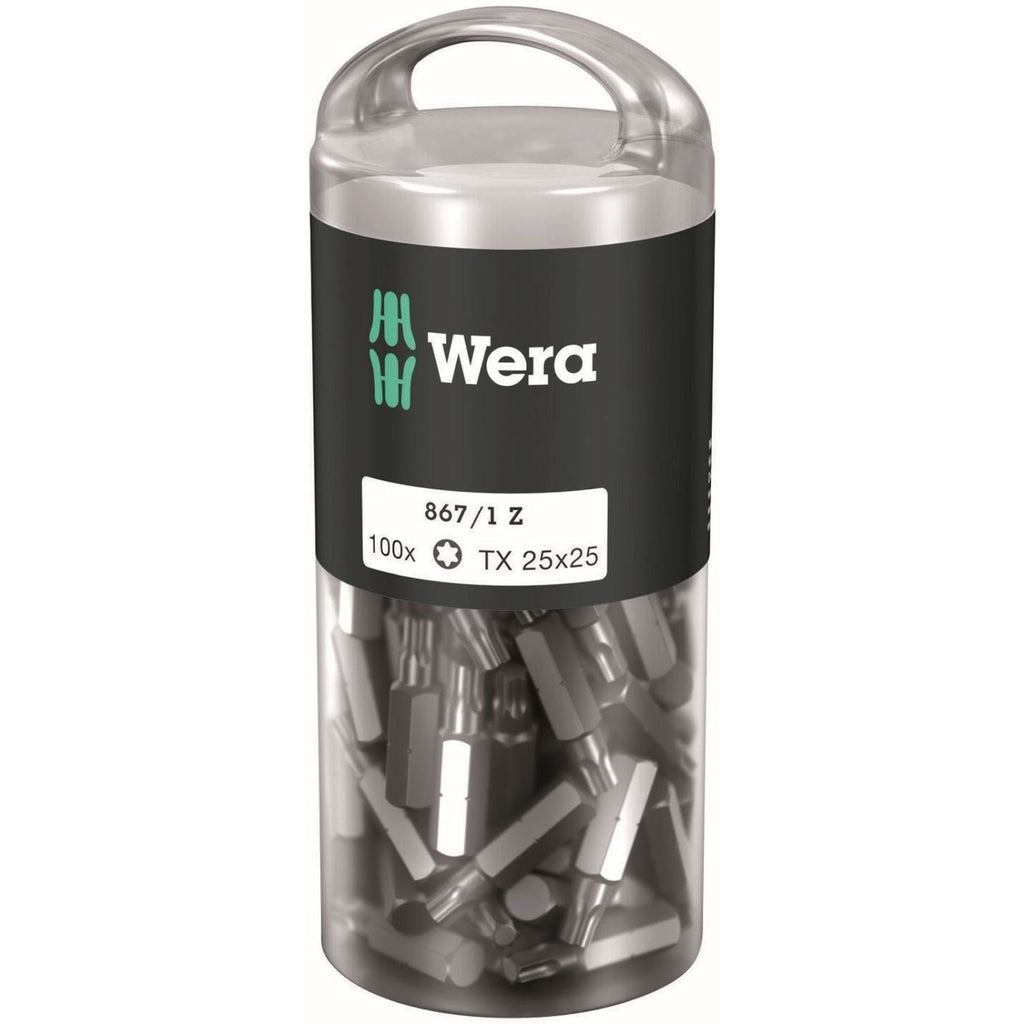 Wera 867/1 Torx Diy 100, Torx 25x25-mm., 100-Pieces