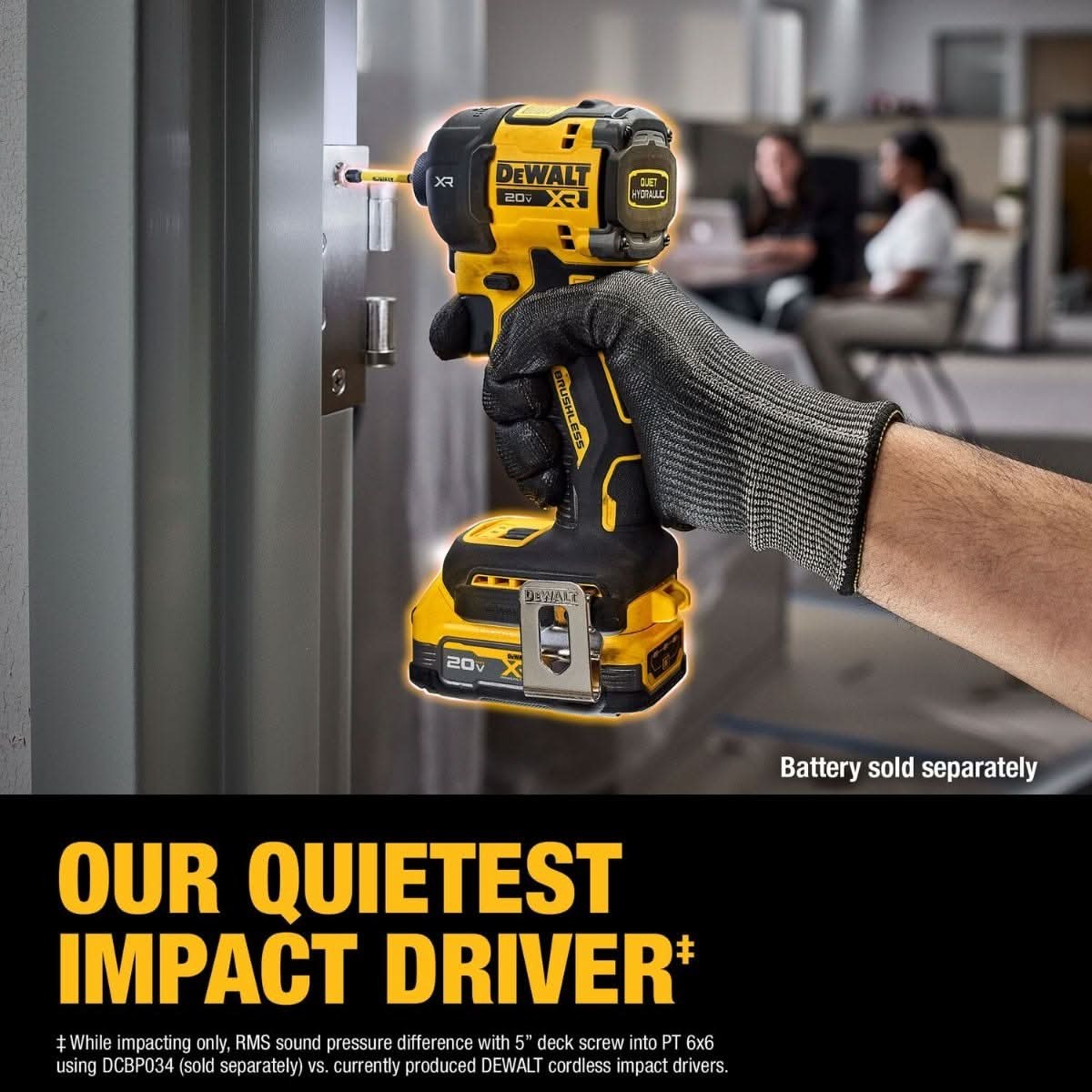 DeWalt DCF870B 20V MAX XR Brushless 1/4-in. Quiet Hydraulic Impact Driver 3.5Ah POWERSTACK Kit