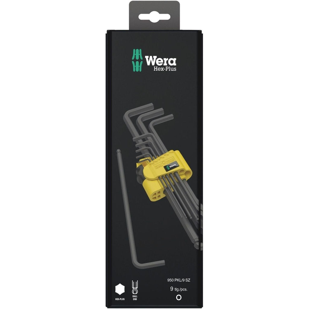 Wera 950/9 Hex-Plus Imperial 1 SB L-Key Set, Imperial, Blacklaser, 9-Pieces