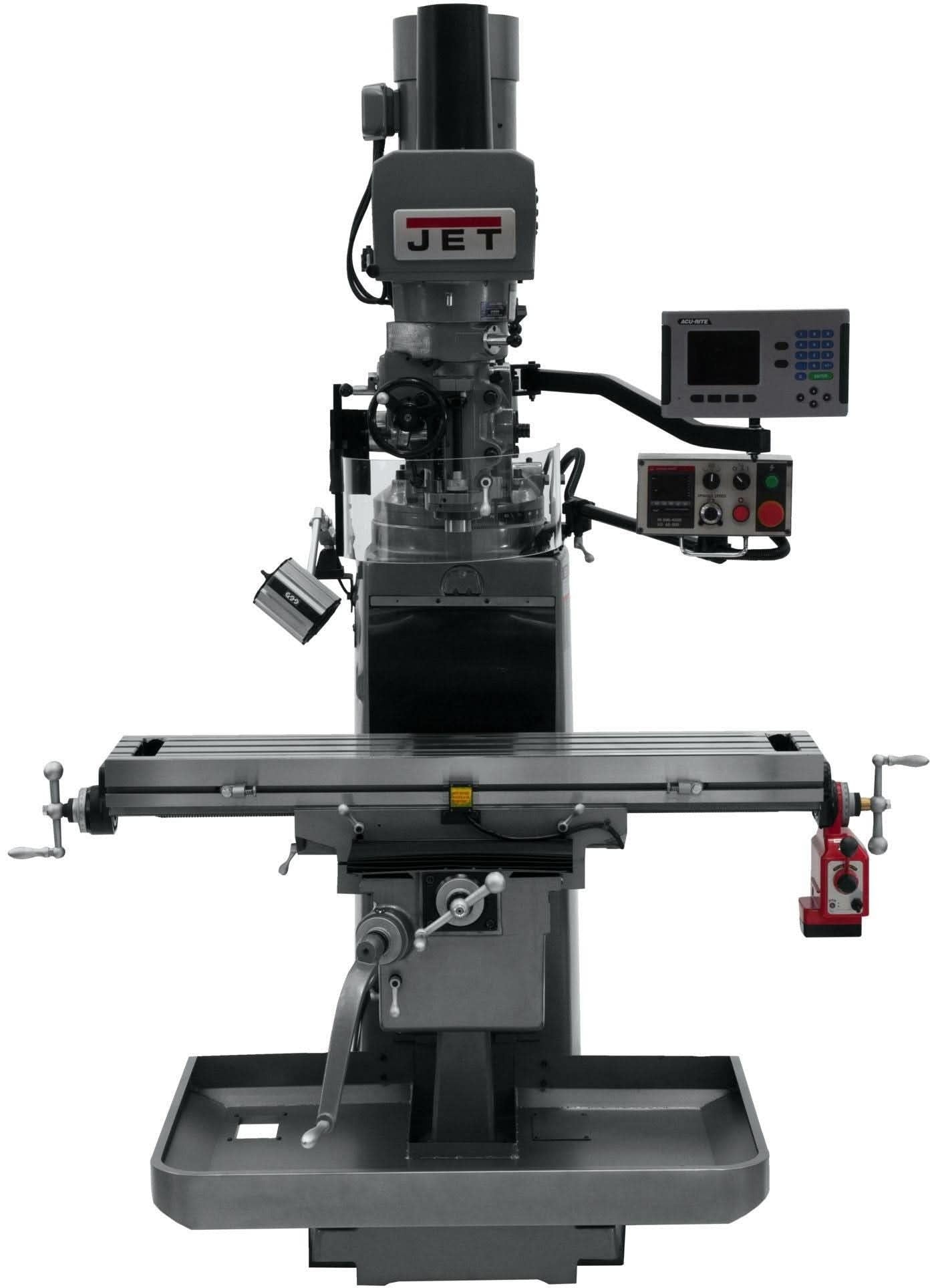 Jet Tools 690630 JTM-1050EVS2/230 Mill With 3-Axis Acu-Rite 200S DRO (Quill) With X-Axis Powerfeed