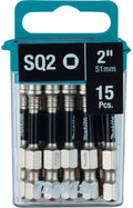Makita E-01052 Impact XPS #2 Square 2" Power Bit, 15/pk
