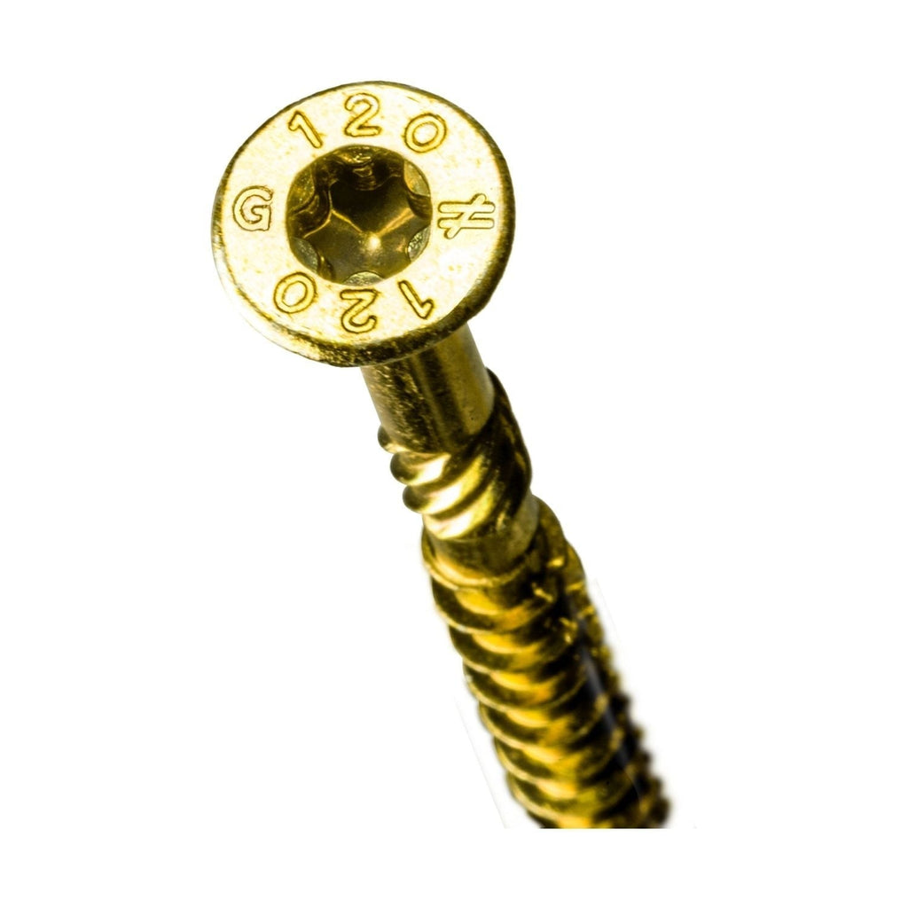 Simpson Strong-Tie SDCP22434 Strong-Drive SDCP TIMBER-CP Screw, 0.315-in. x 4-3/4-in. T40, Yellow Zinc, 250-Pack