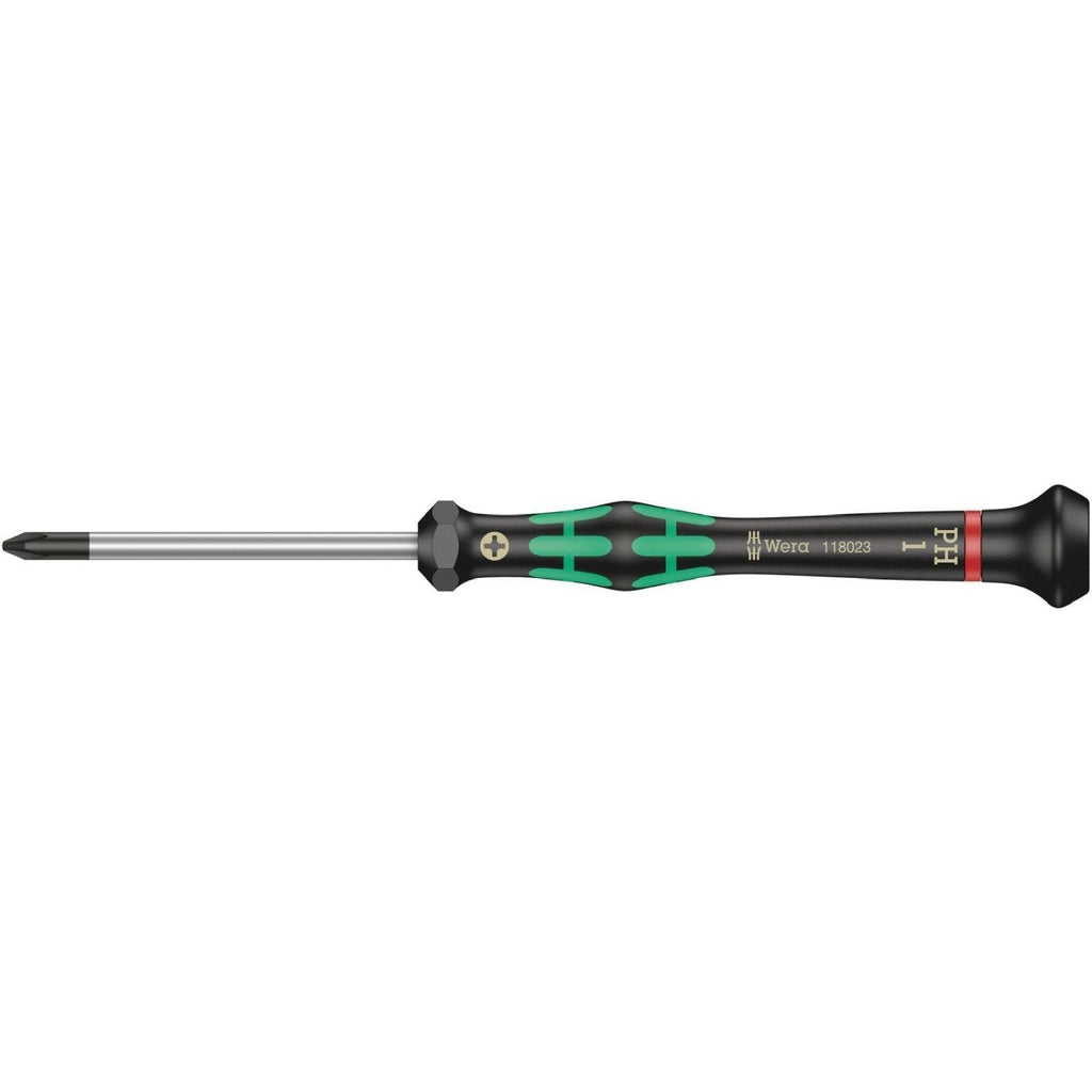Wera 2050 Ph Screwdriver For Phillips Screws For Electronic Applications, Ph 1x60-mm.