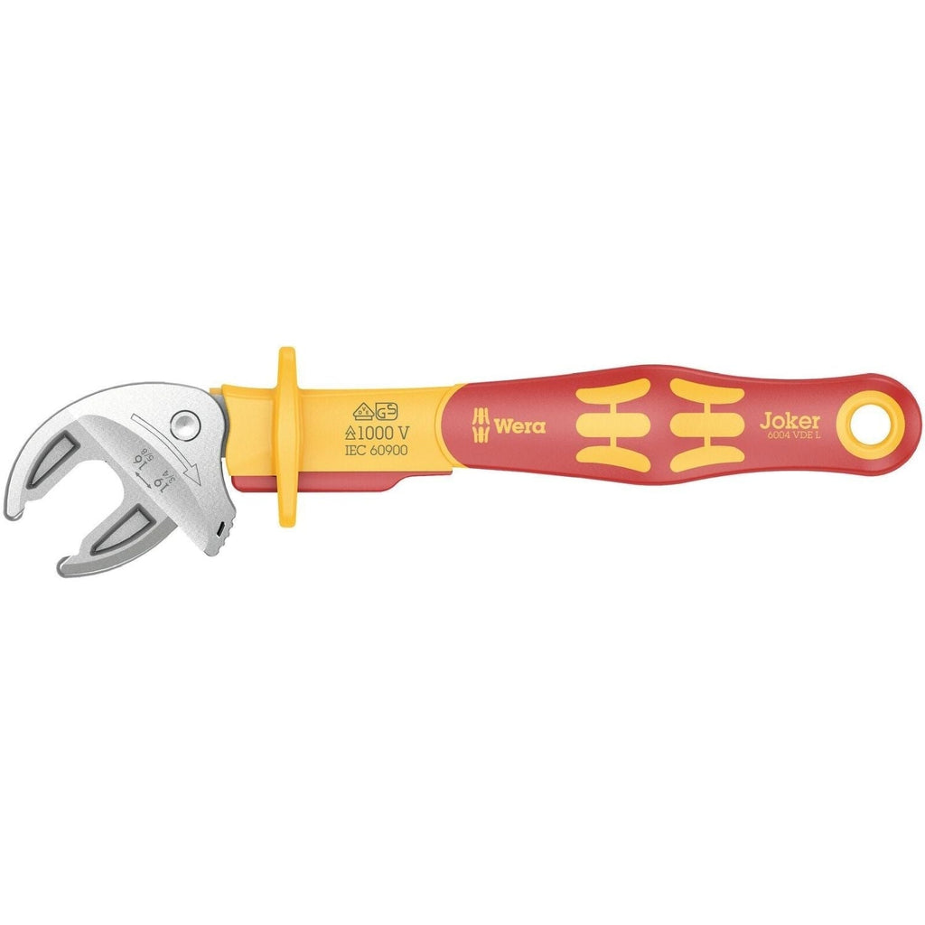 Wera 6004 Joker VDE L Vde-insulated Self-Setting Spanner, 16; 17; 18; 19x5/8; 11/16; 3/4-in.x226-mm.