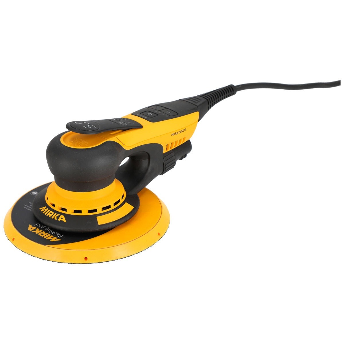 Mirka DEROS II 750X 7-in. 5.0 mm Corded Random Orbital Sander for Dust-Free Large Surface Sanding, Tool Only (MID7504044US)