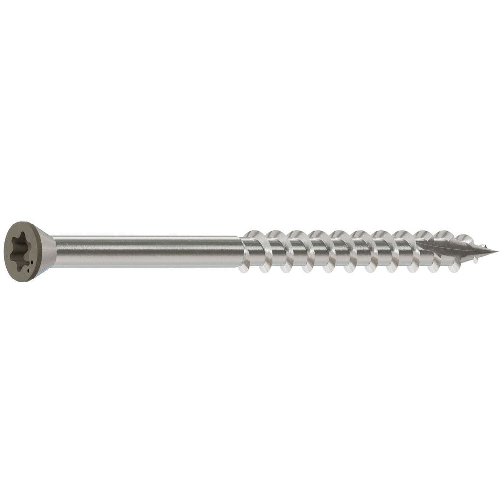 Simpson Strong-Tie S07225FTBGR Trim-Head Screw, 6-Lobe Drive, #7 x 2-1/4-in. T15 Type 305, Gray, 1750-Pack