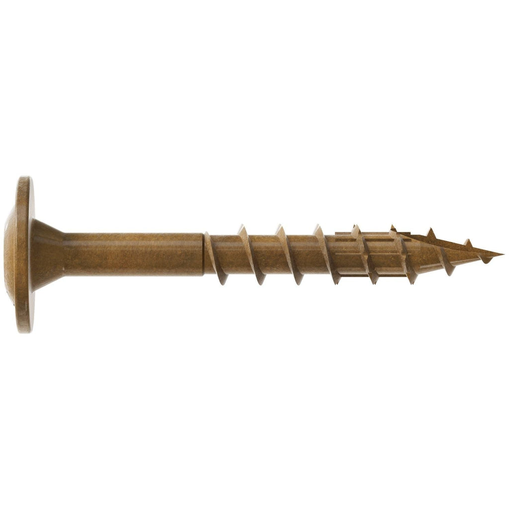 Simpson Strong-Tie CBT08114MB Wafer-Head Construction Screw, #8 x 1-1/4-in. T20, Quik Guard, Tan, 5000-Pack
