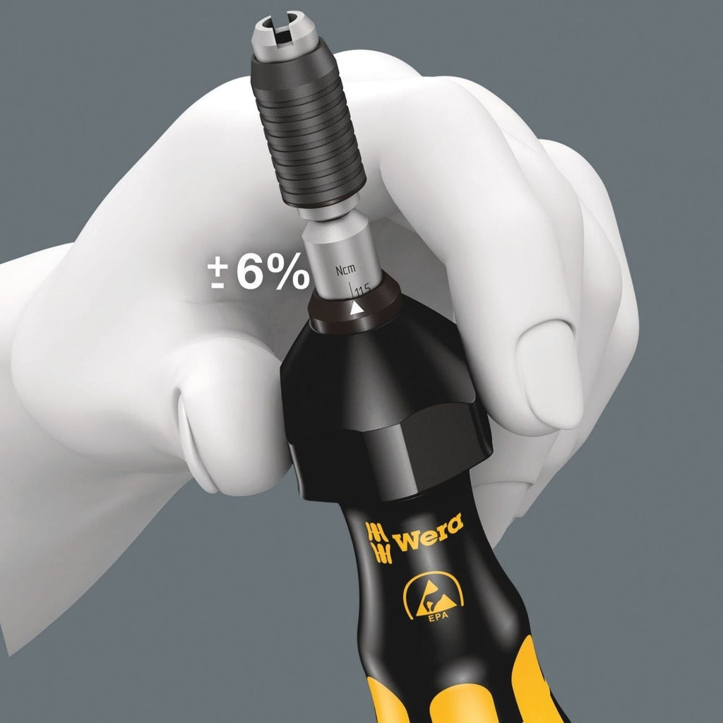 Wera Series 7400 Esd Kraftform Adjustable Torque Screwdrivers (0.1-1.0 Nm), 7436 Esdx0.30-1.00 Nm