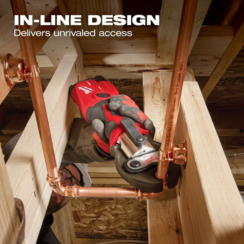 Milwaukee 2573-22 M12 FORCE LOGIC Press Tool Kit w/ ONE‐KEY with 1/2" – 1" CTS‐V Jaws