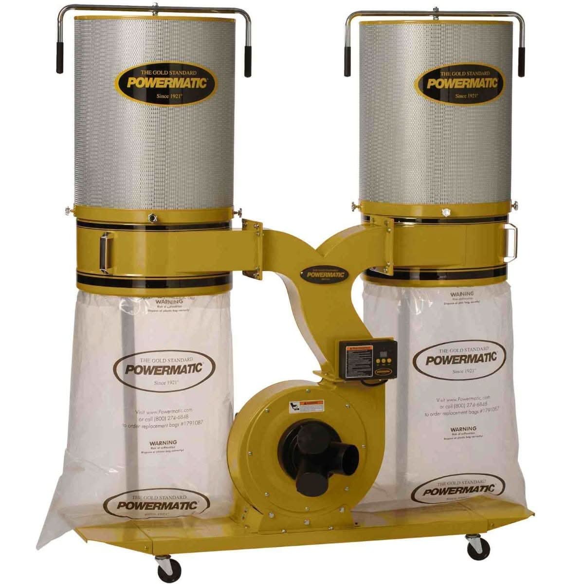 Powermatic 1792074K PM1900TX-CK3 Dust Collector, 3HP 3PH 230/460V, 2-Micron Canister Kit