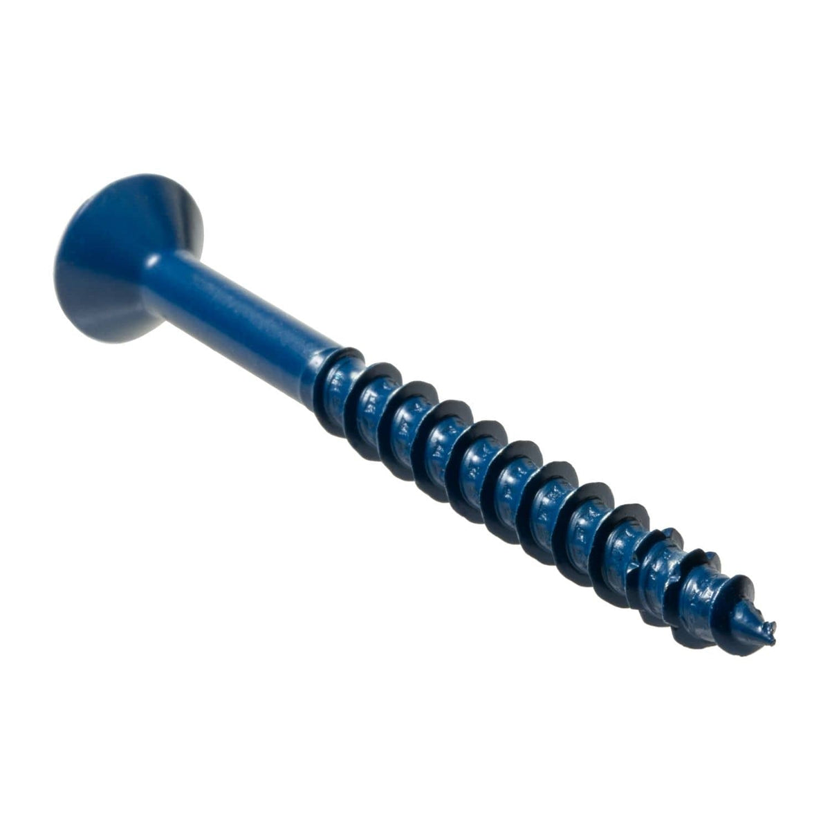 Simpson Strong-Tie TNT25234TFC75 Titen Turbo, 1/4-in. x 2-3/4-in. 6-Lobe Flat-Head Concrete and Masonry Screw, Blue, 75-Pack