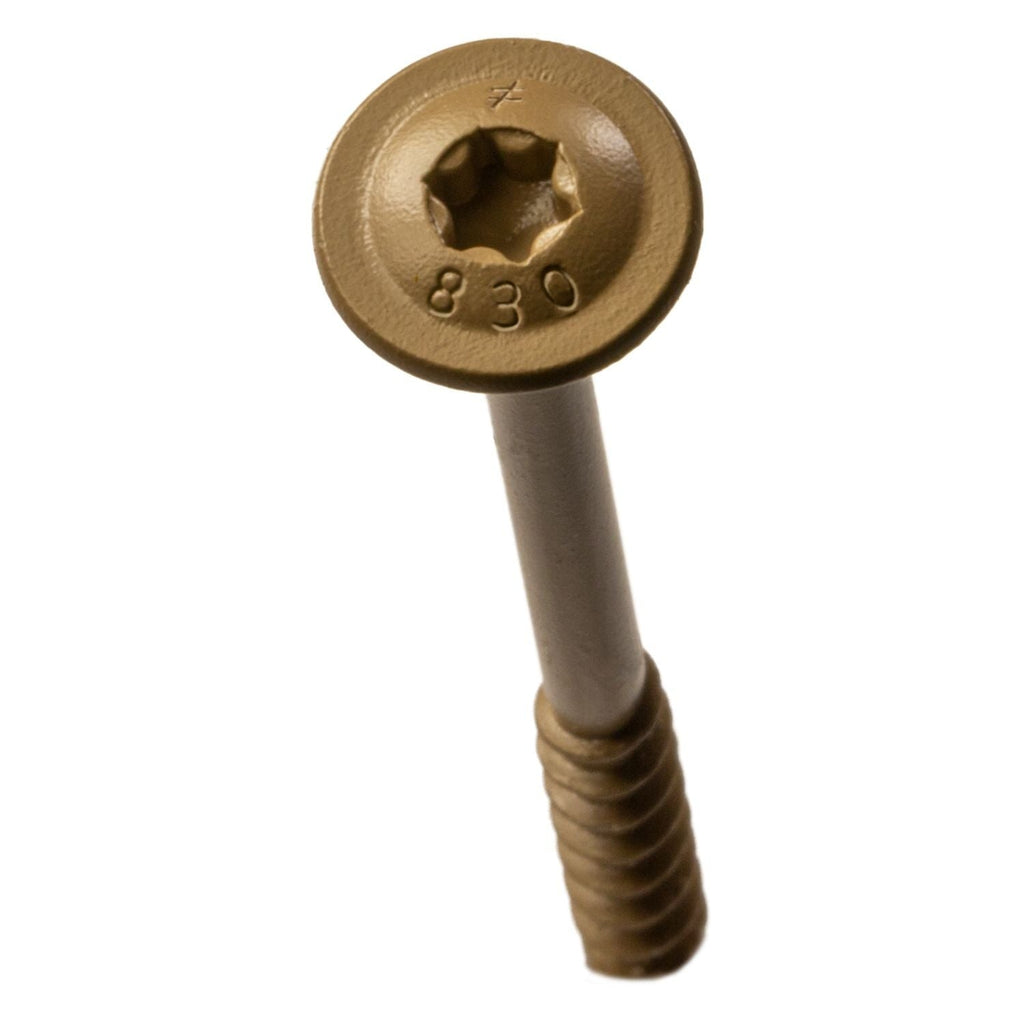 Simpson Strong-Tie CBT08300R50 Wafer-Head Construction Screw, #8 x 3-in. T20, Quik Guard, Tan, 50-Pack