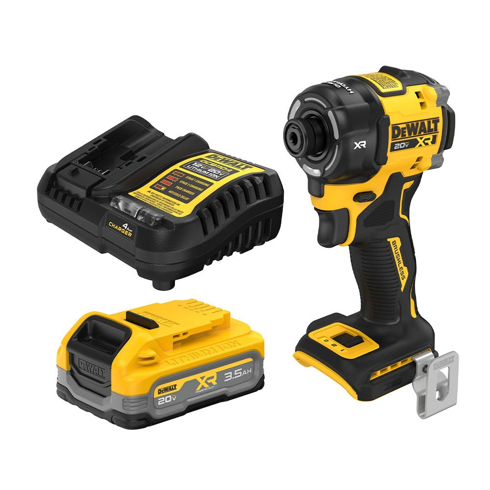 DeWalt DCF870B 20V MAX XR Brushless 1/4-in. Quiet Hydraulic Impact Driver 3.5Ah POWERSTACK Kit