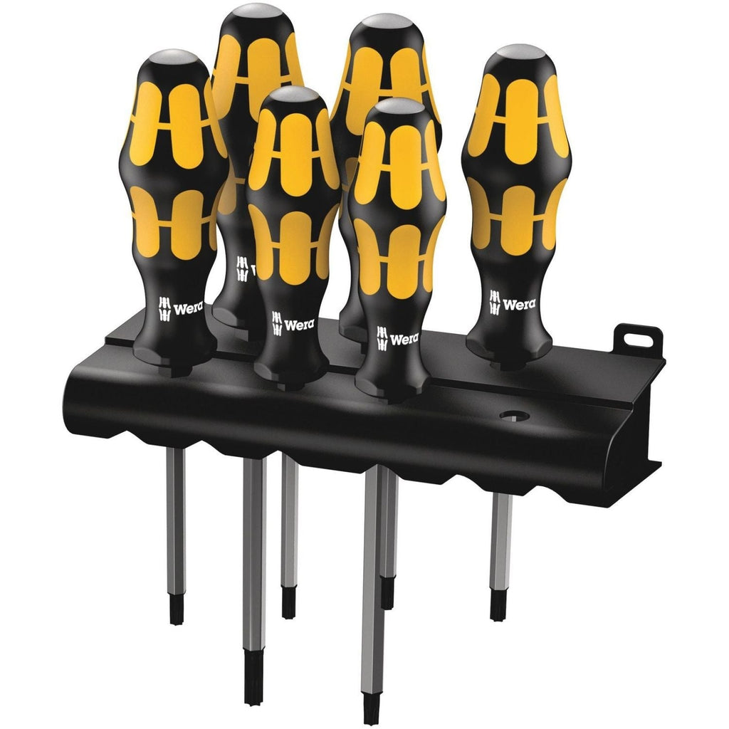 Wera 977/6 Torx Screwdriver Set Kraftform Wera: Chiseldriver And Rack, 6-Pieces