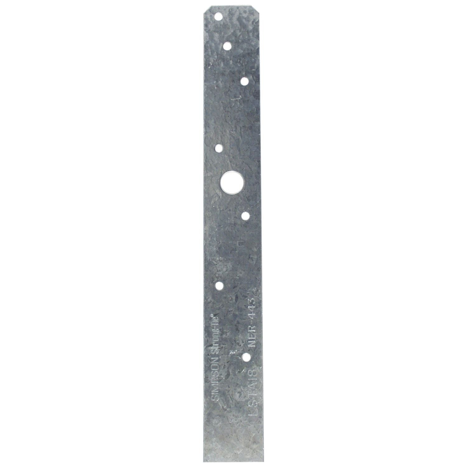 Simpson Strong-Tie LSTA18 LSTA 1-1/4-in. x 18-in. 20-Gauge Galvanized Strap Tie